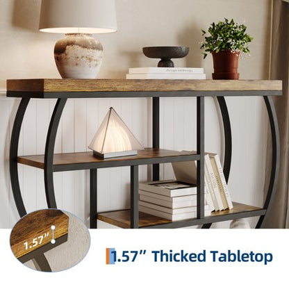 4-Tier Narrow Entryway Table with Shelves