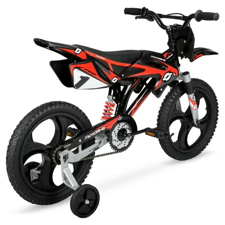 Hyper Bicycles 16" Moto Bike, 5-7, Black/Red