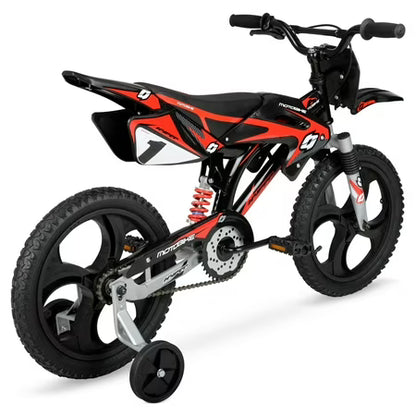 Hyper Bicycles 16" Moto Bike, 5-7, Black/Red