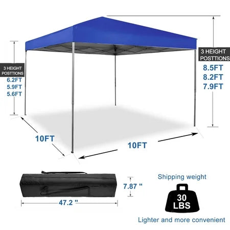 GVDV 10x10 ft Easy Pop up Canopy Tent