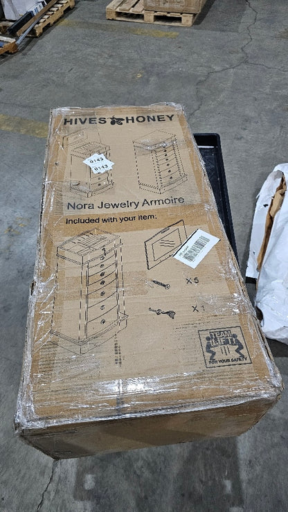 Hives & Honey Nora Jewelry Armoire, Walnut