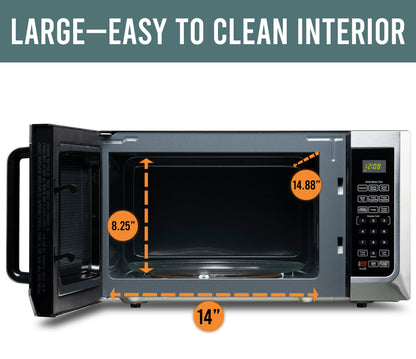 Farberware 1.3-cu ft Medium 1000-Watt Countertop Microwave (Stainless Steel)