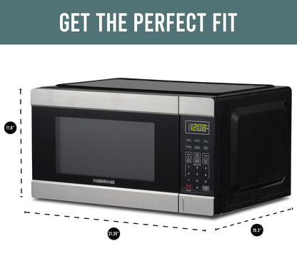 Farberware 1.3-cu ft Medium 1000-Watt Countertop Microwave (Stainless Steel)