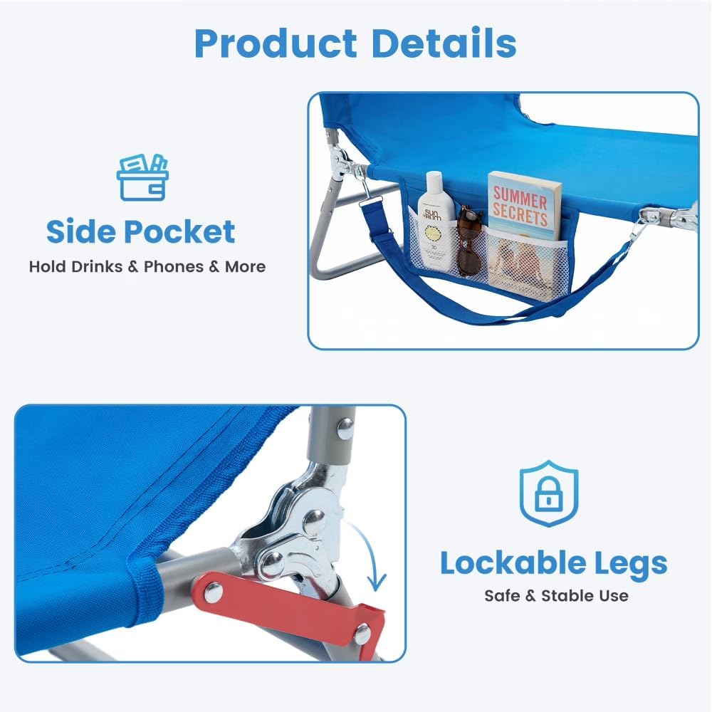 EDX Folding Adjustable Chaise Lounge Chair