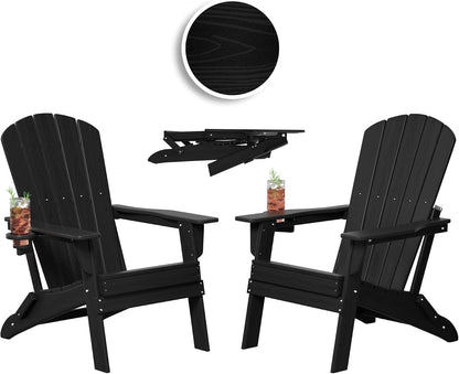 Folding Adirondack Chair (Set of 2) Black