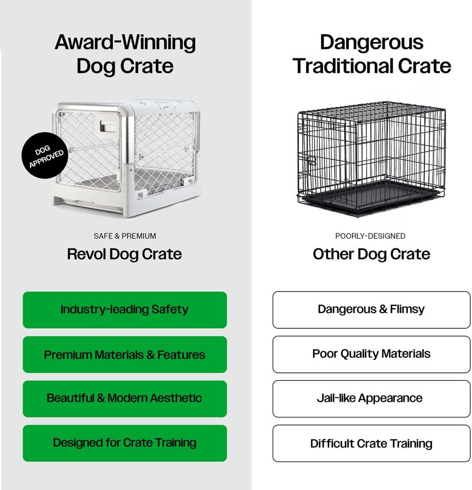 DIGGS Revol Collapsible Dog Crate (Ash)