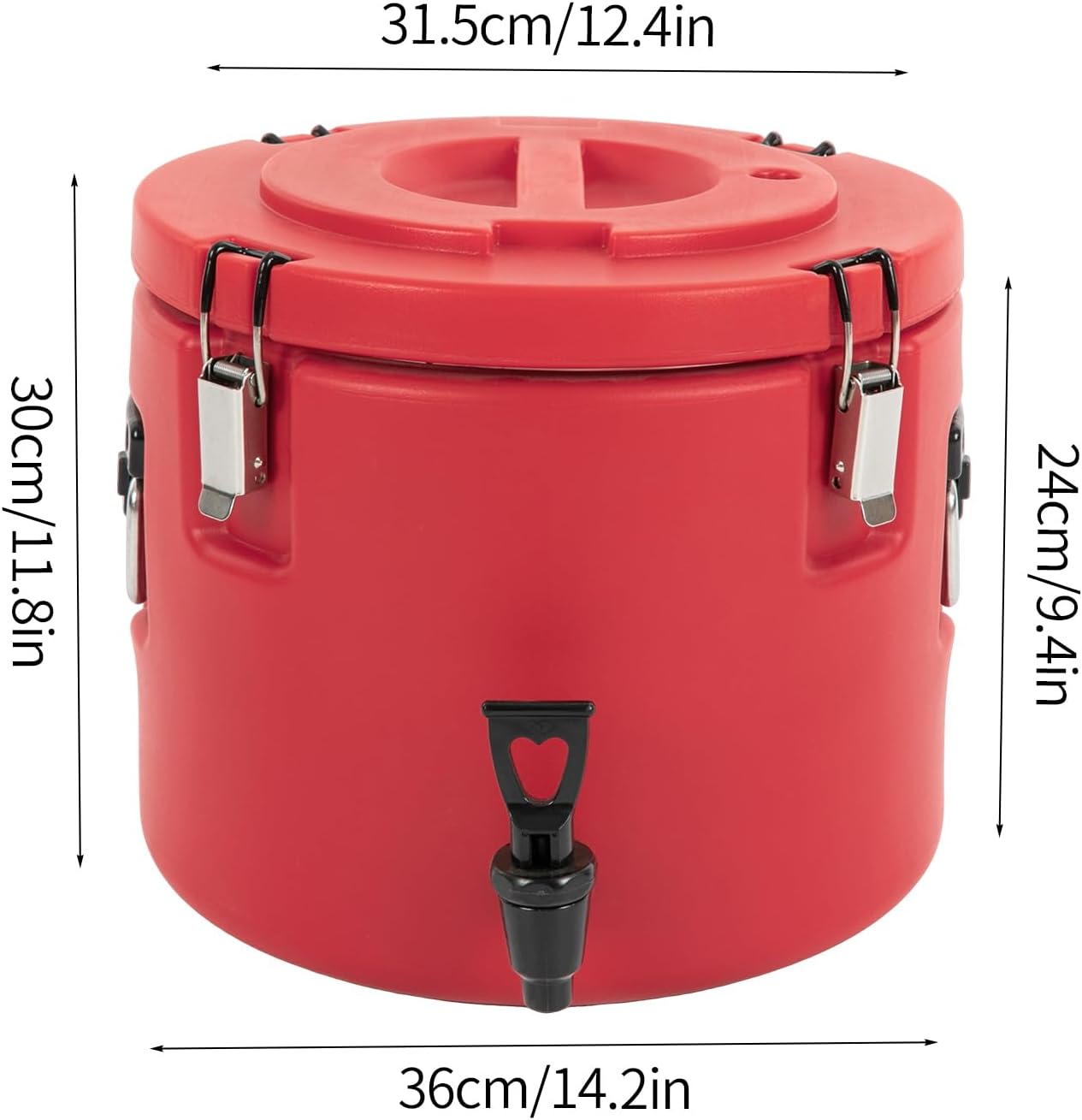 5.3 Gal Insulated Beverage Cooler, Red