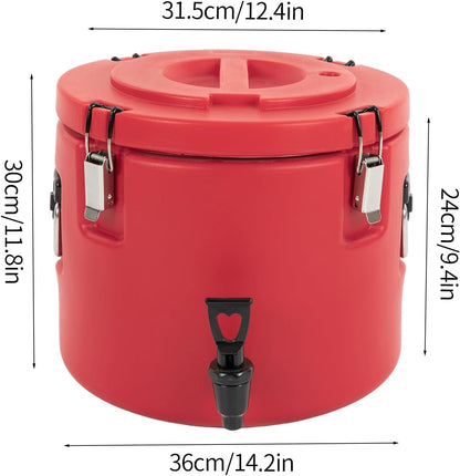 5.3 Gal Insulated Beverage Cooler, Red