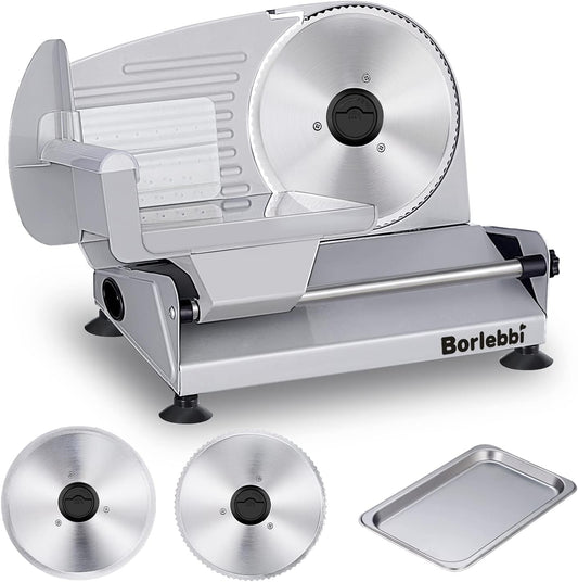 Meat Slicer Adjustable Thickness, Food Slicer Machine for Meat Cheese Bread