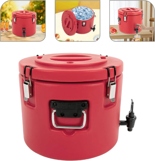 5.3 Gal Insulated Beverage Cooler, Red