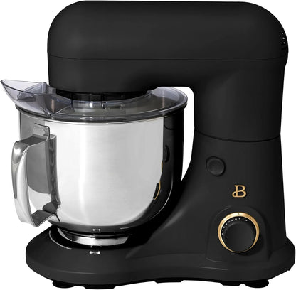 Beautiful 5.3 QT Stand Mixer w/Tilt-Head Design, Stainless Bowl, 300-Watt Power, 12-Speed Control, Includes Beater, Dough Hook, Whisk, Splash Shield (Black Sesame)
