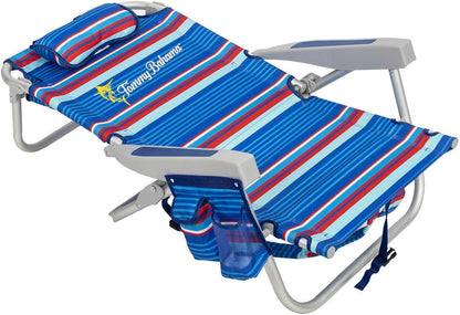 Tommy Bahama 5 Position Beach Chair (Blue Stripes)