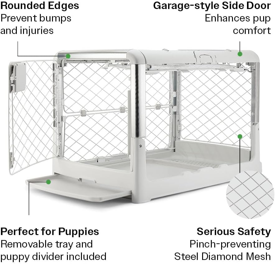 DIGGS Revol Collapsible Dog Crate (Ash)