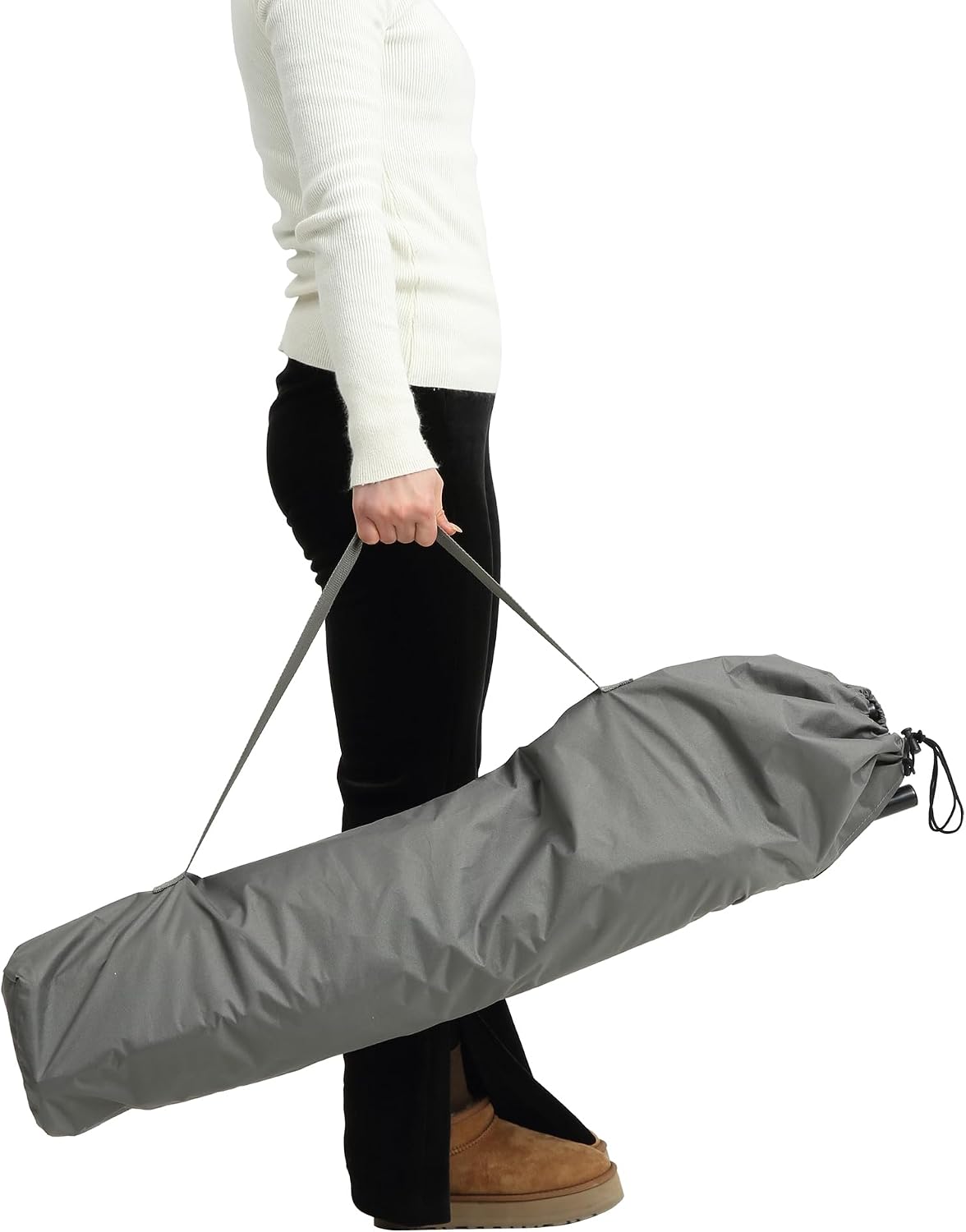 Folding Camping Chairs Set of 2, Portable Grey
