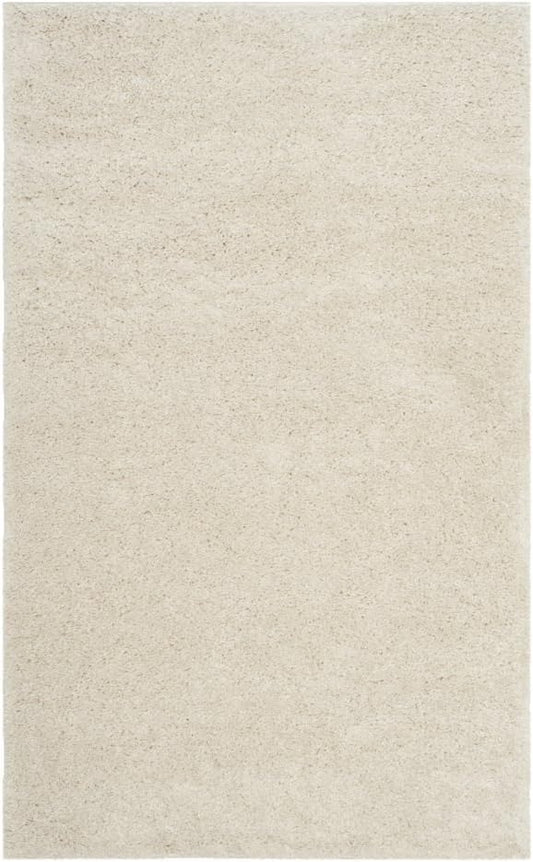 BRAND NEW SAFAVIEH Arizona Shag Collection Area Rug - 9' x 12', Creme, Solid Design, (ASG820A)
