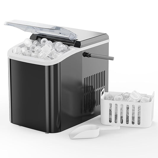 NEWBULIG Countertop Ice Maker, 9-bullet ice