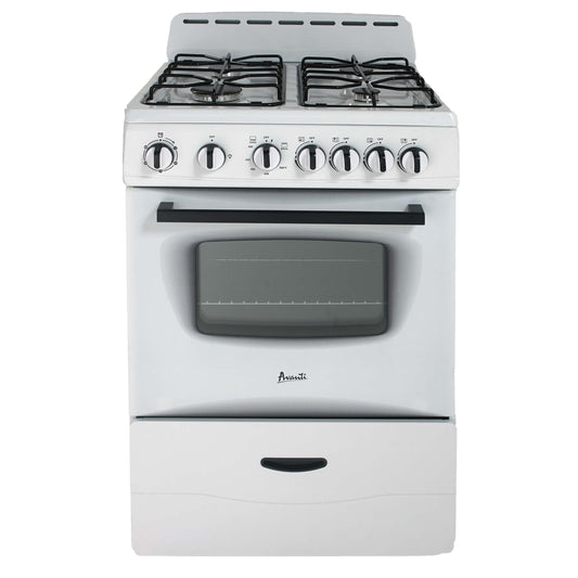 NEW Avanti 24-in 4 Burners 2.6-cu ft Freestanding Gas Range (White)