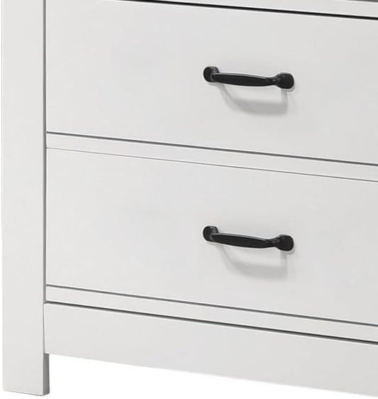 Cassini White 5-Drawer Chest