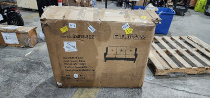 Arcline 3-Seat Gray PE Wicker Outdoor Couch