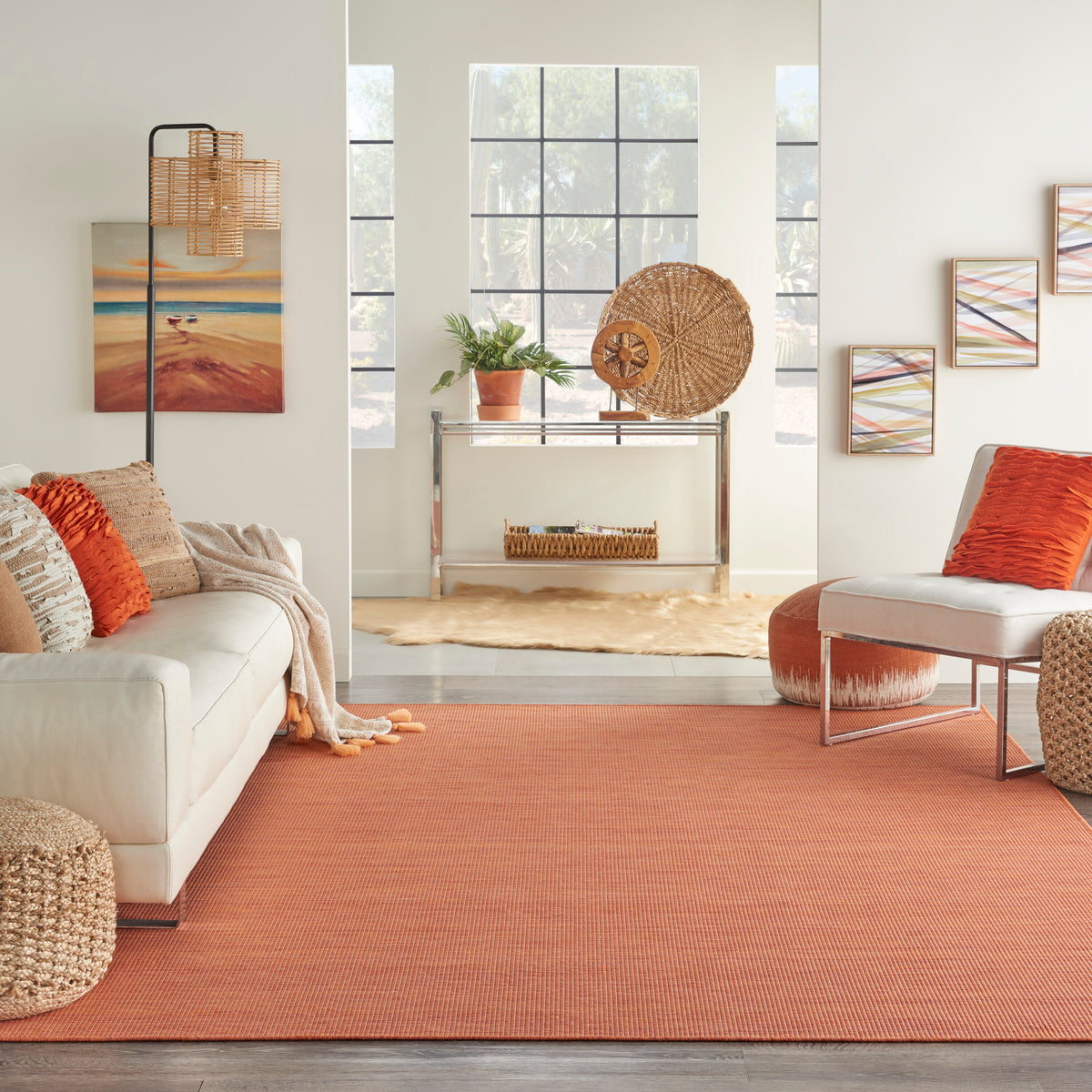 Nourison Positano 9x12 Terracotta Rug
