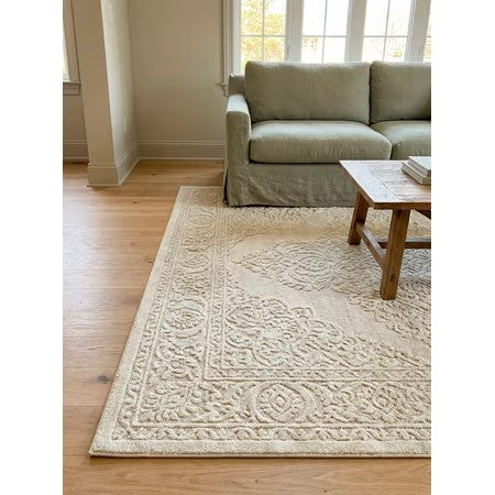 My Texas House Bluebonnets Rug, Natural 7'9x10'10