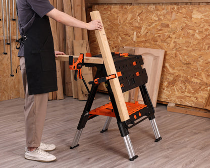 Pony 31-in L x 35-in H Orange&Black Plastic Portable Work Bench