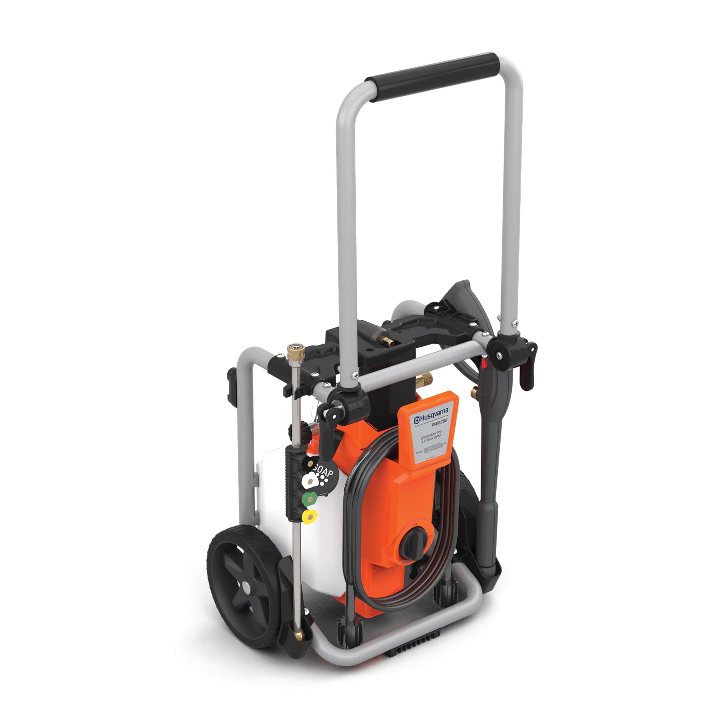 Husqvarna 2300-PSI 1.2-GPM Cold Water Electric Pressure washer with 4 Spray Tips