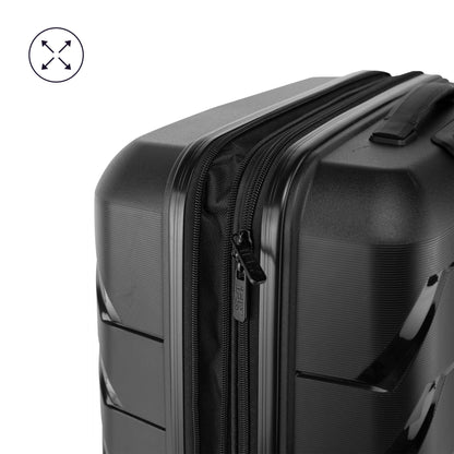 PUR by iFLY Hardside 30" Checked Luggage, Black