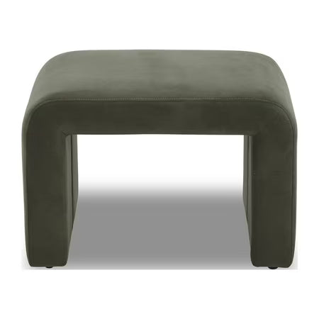 Better Homes & Gardens Velvet Ottoman, Olive