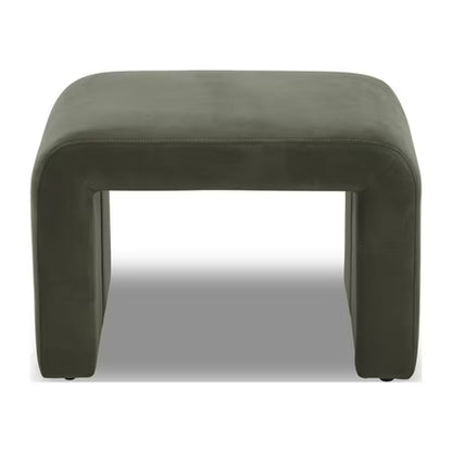Better Homes & Gardens Velvet Ottoman, Olive