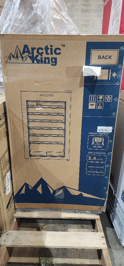Arctic King Premium 34-Bottle Wine Cooler, Glass