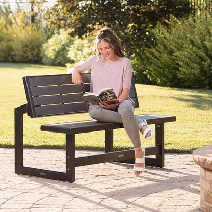 Lifetime Outdoor Convertible Bench, Harbor Gray