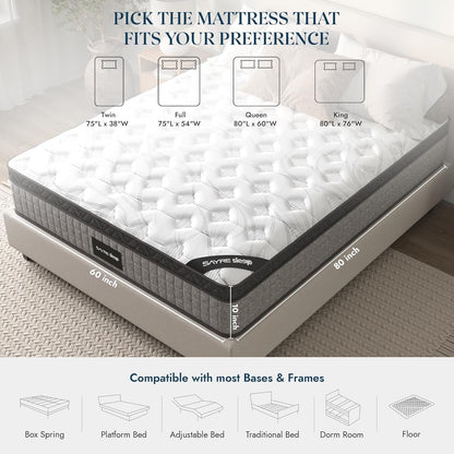 Anwick 10" Queen Mattress in a Box Hybrid