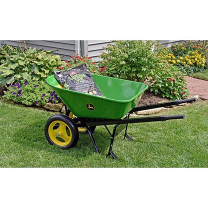 John Deere 7 cu ft. Green Steel Wheelbarrow
