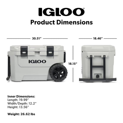 Igloo 65-Quart Yukon Cooler with Wheels