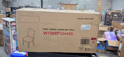 Jovie Natural Fabric Dining Chair (Set)