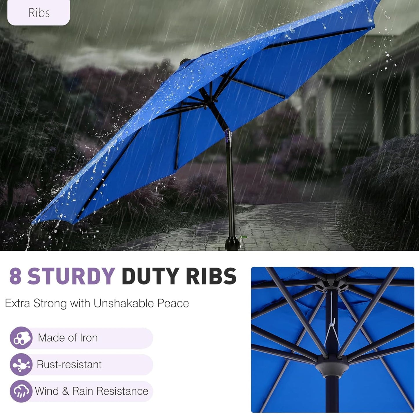 Patio Umbrella, Outdoor Table Umbrellas, Tilt