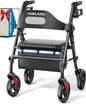 HOMLAND Foldable Rollator Walker with Seat 16"