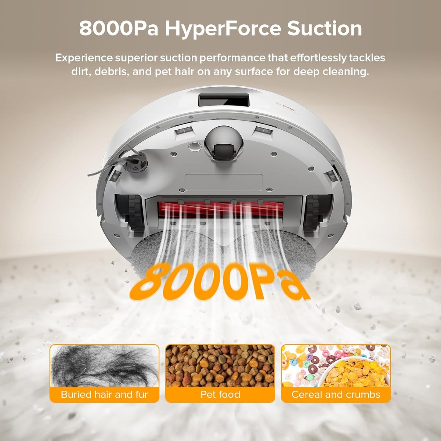 roborock Qrevo Robot Vacuum & Mop, 8000Pa