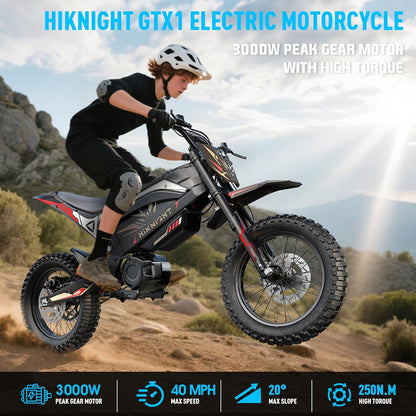 GTX1 Electric Dirt Bike 3000W 14/12 Fat Tires