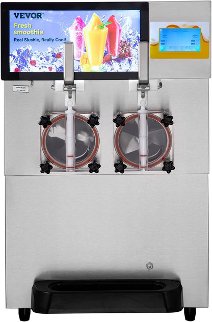 VEVOR Slushy Machine 2x8L Stainless Steel