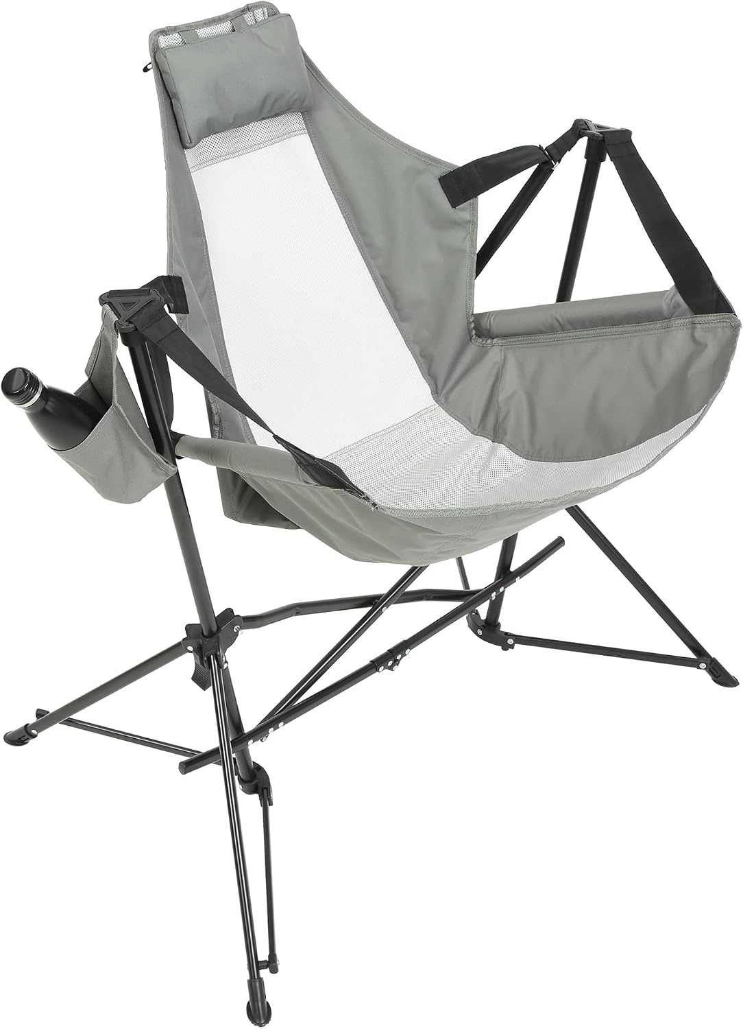 Folding Camping Chairs Set of 2, Portable Grey