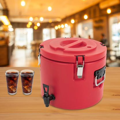 5.3 Gal Insulated Beverage Cooler, Red