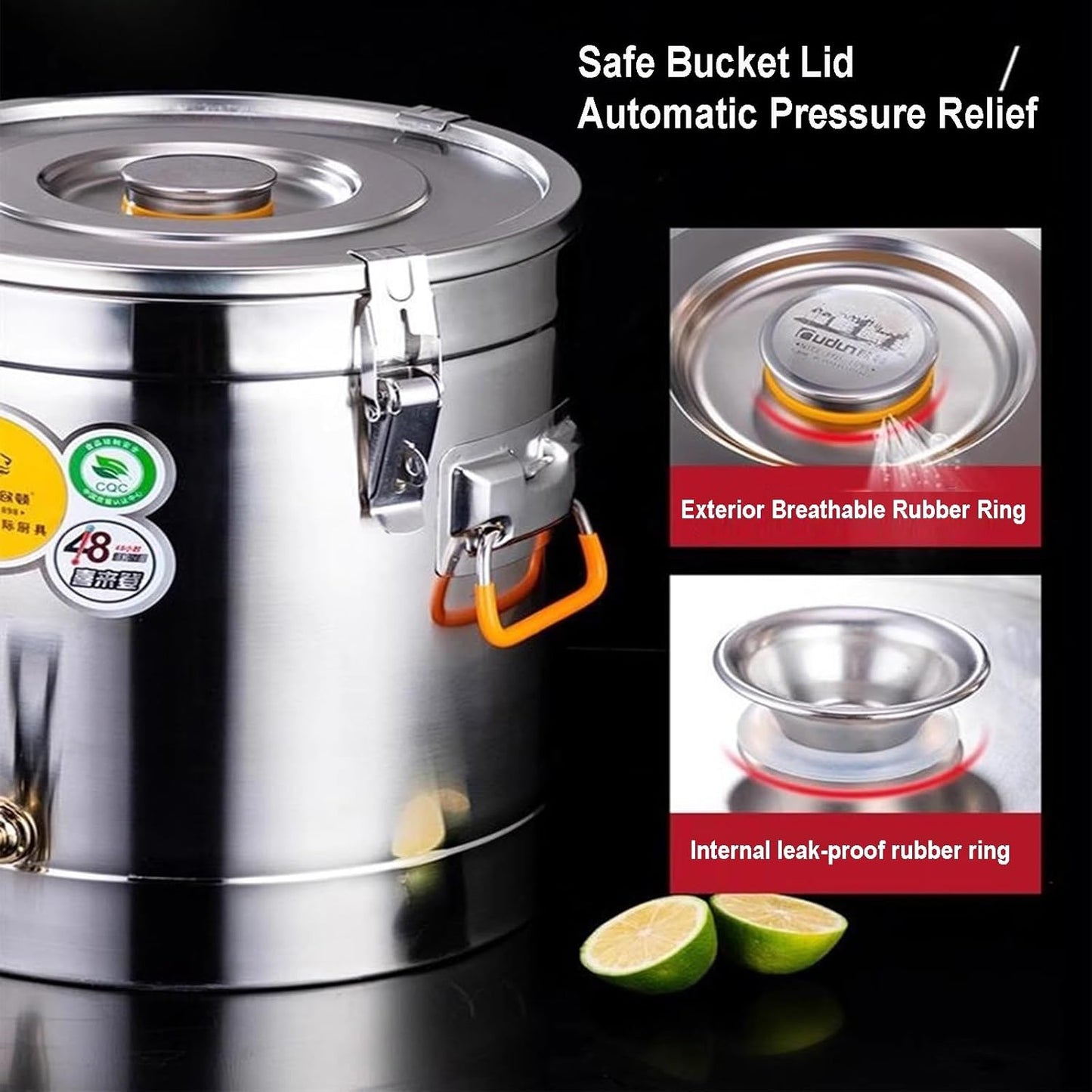 30L SS Insulated Ice Bucket (Color: Silver)