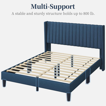 Yaheetech Queen Bed with Upholstered Headboard