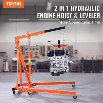 VEVOR 2 Ton Hydraulic Engine Hoist, Foldable