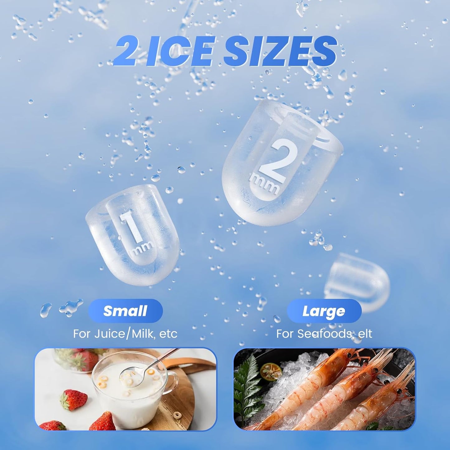 NEWBULIG Countertop Ice Maker, 9-bullet ice
