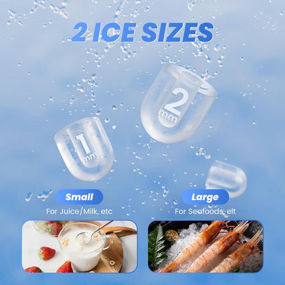 NEWBULIG Countertop Ice Maker, 9-bullet ice