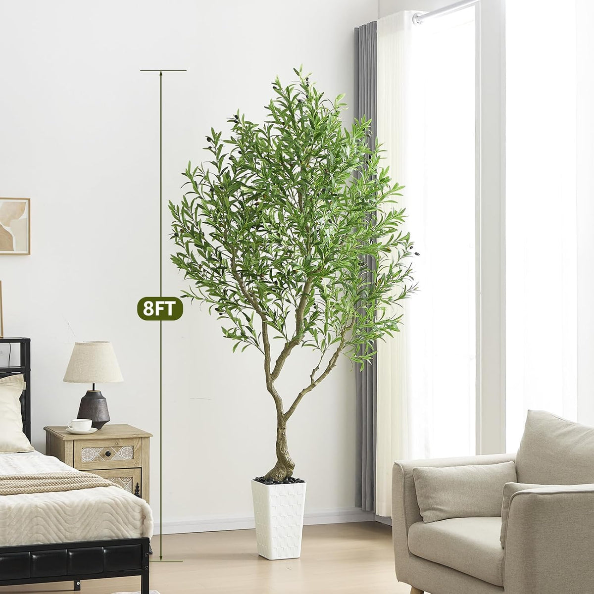 Olive Trees Artificial Indoor 8FT with Planter