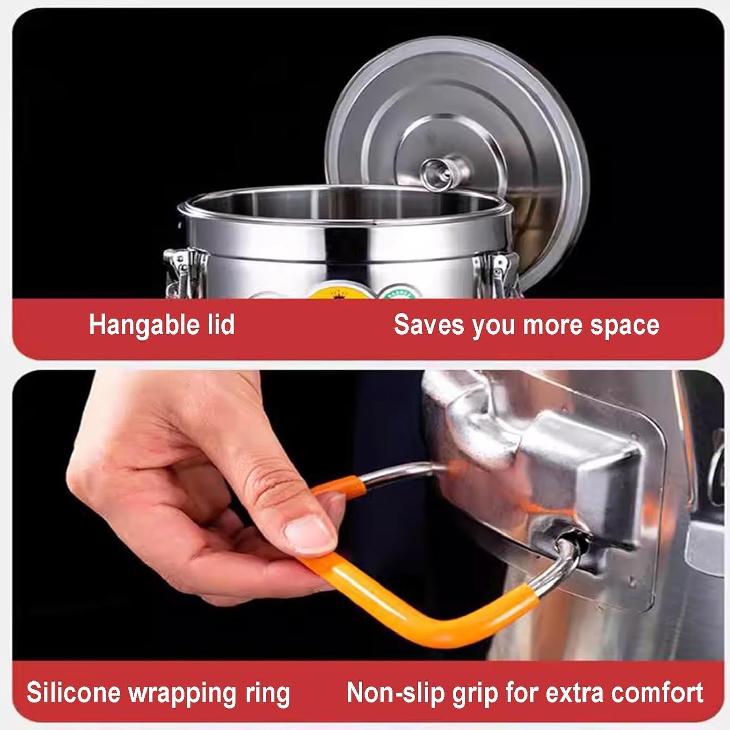 30L SS Insulated Ice Bucket (Color: Silver)